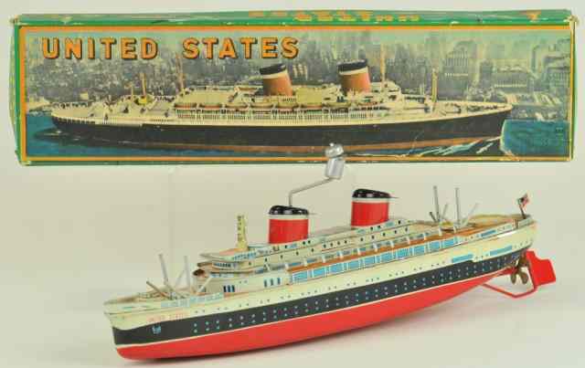 Appraisal: UNITED STATES OCEAN LINER Marusan Japan boxed example lithographed tin