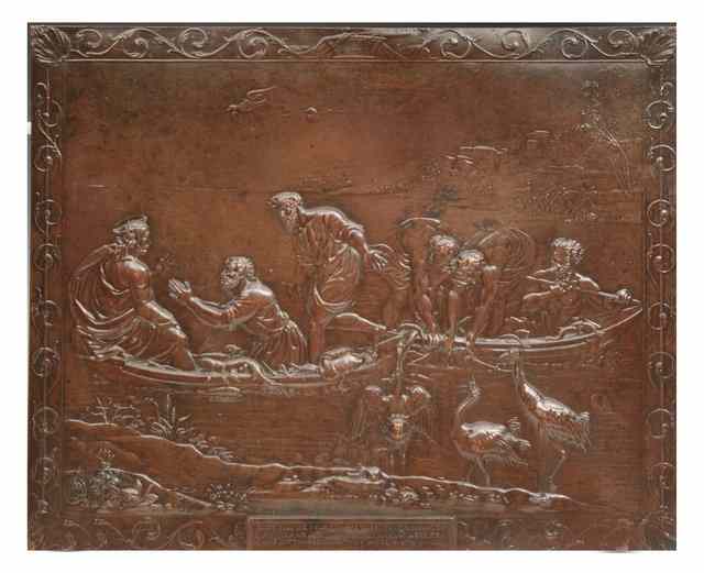 Appraisal: AN EARLY TH CENTURY ELECTRO PLATE COPPER PANEL depicting The