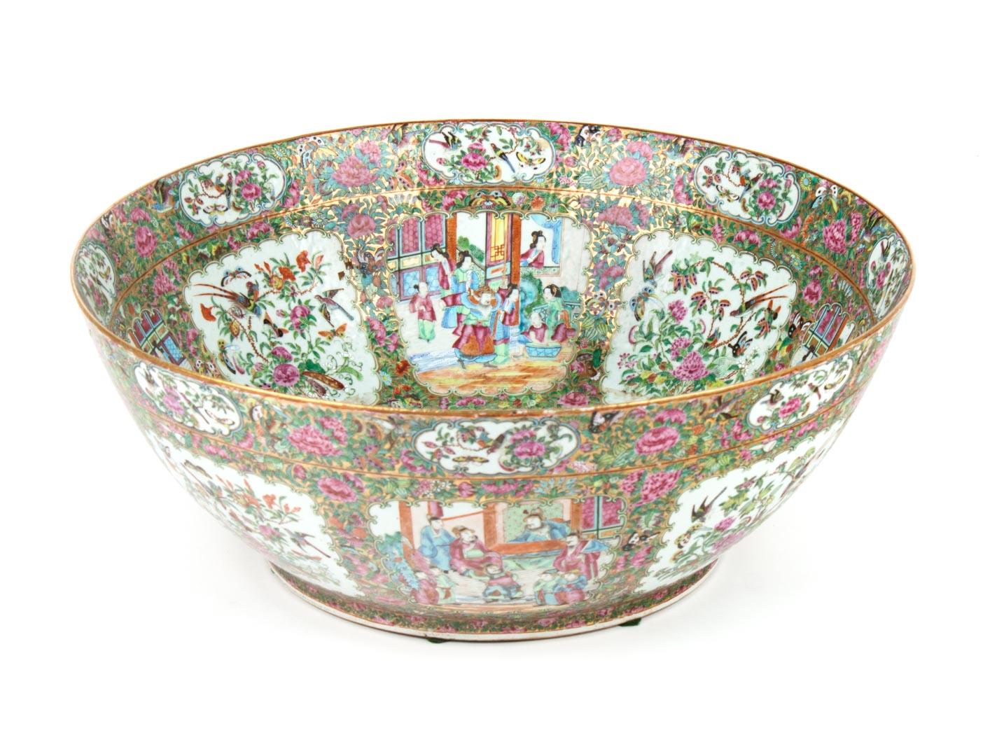 Appraisal: Chinese Export Rose Medallion punchbowl circa of monumental size in