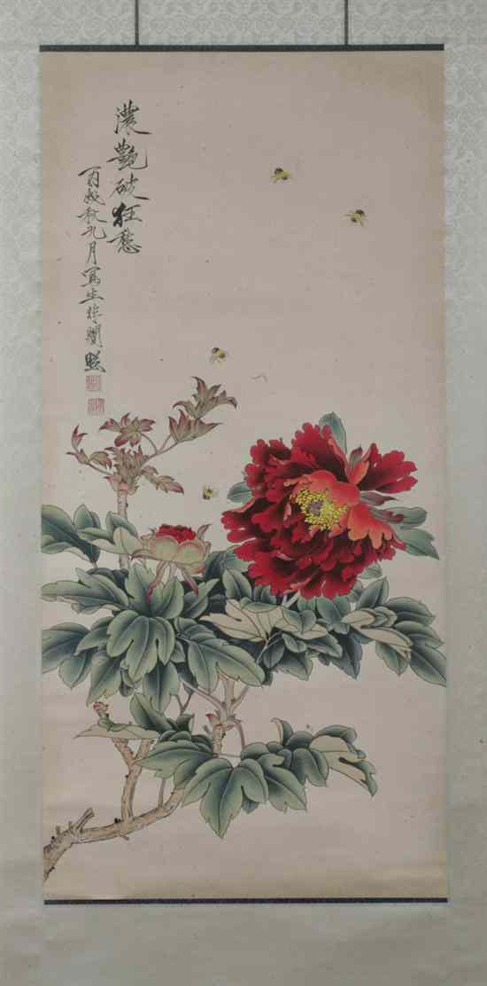 Appraisal: AFTER YU FEI AN Chinese late Qing Dynasty FLOWERS ink