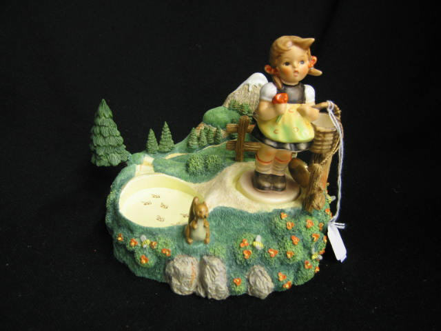 Appraisal: Hummelscape Summer Stroll with Hummel figurine Sister -D wide tall