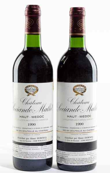 Appraisal: Chateau Sociando-MalletHaut-Medoc bottles''Amazing wine for the vintage Black-ruby color Stupendous