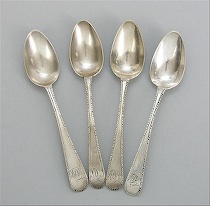 Appraisal: Hester Bateman Spoons London ca - Hester Bateman silver demi