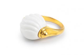 Appraisal: Bulgari Ceramic Gold Ring Bulgari ceramic gold ring Fine art