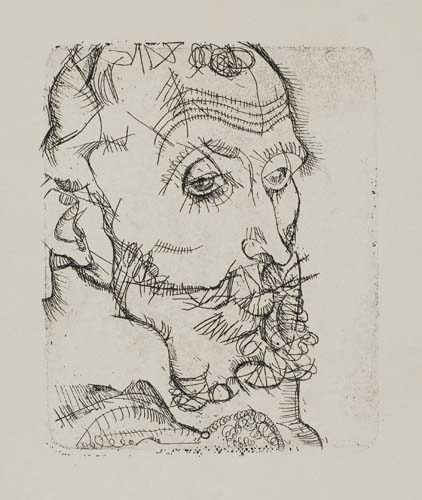 Appraisal: EGON SCHIELE Bildnis Franz Hauer Drypoint x mm x inches