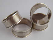 Appraisal: A set of four napkin rings Birmingham