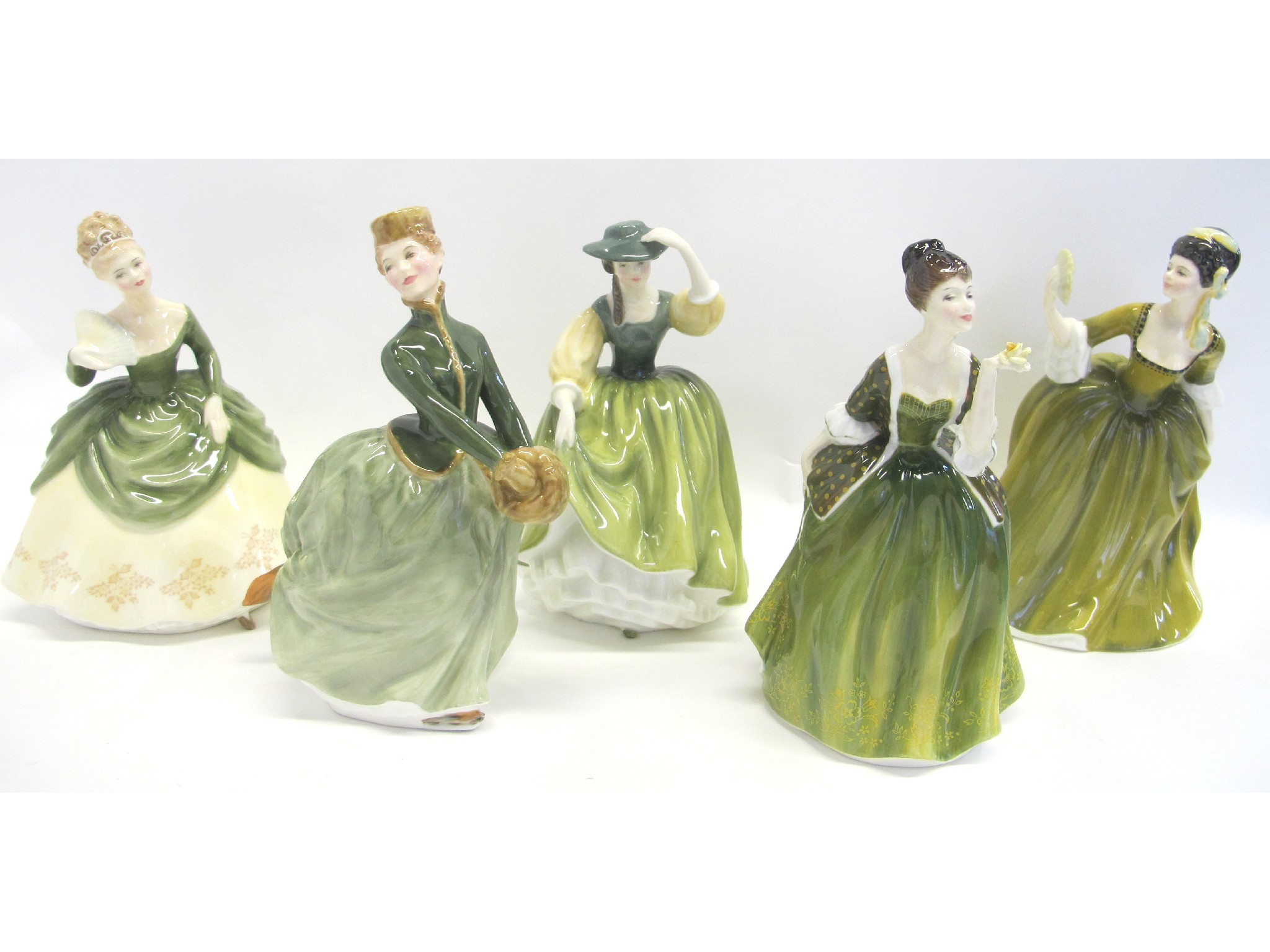 Appraisal: Five Royal Doulton figures Simone Soiree Buttercup Grace and Fleur