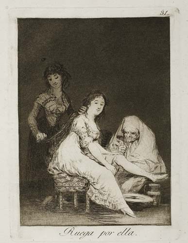 Appraisal: FRANCISCO JOS DE GOYA Ruega por ella Aquatint and etching