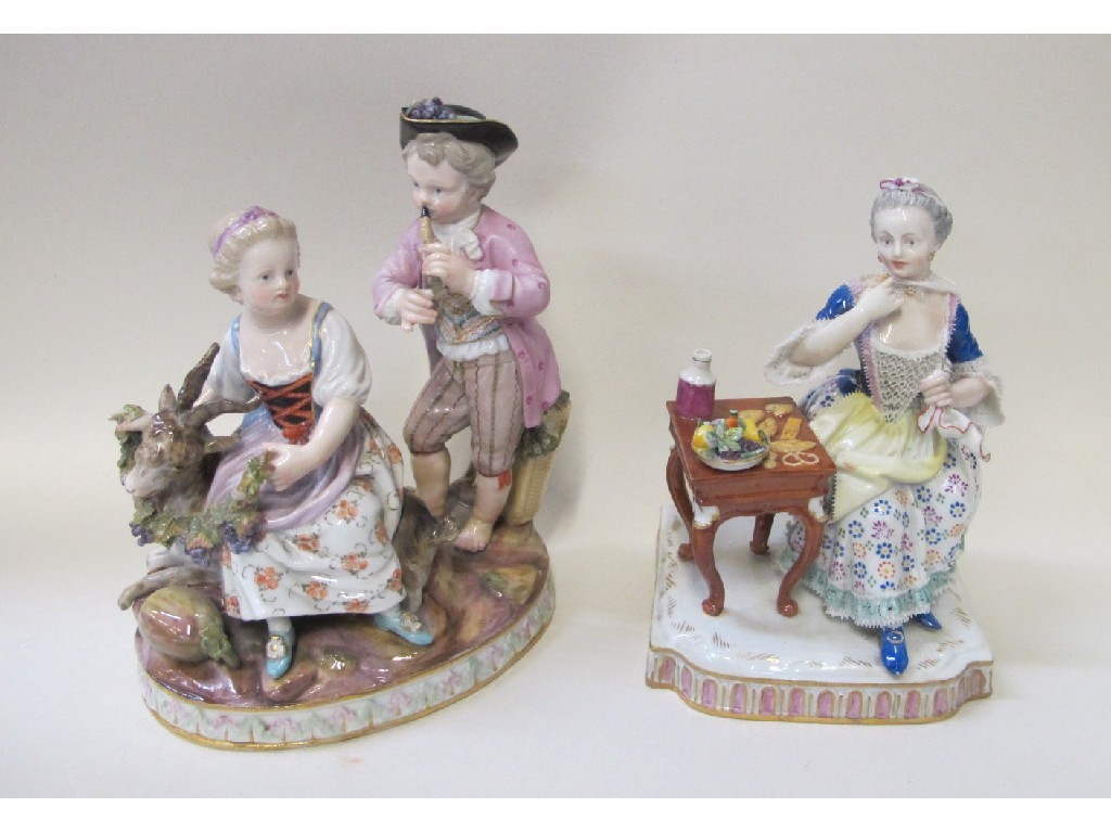 Appraisal: Meissen porcelain figure 'Taste' from the Senses Series and another