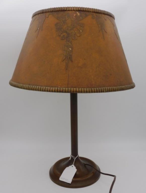 Appraisal: shade with copper trim high approx diameter