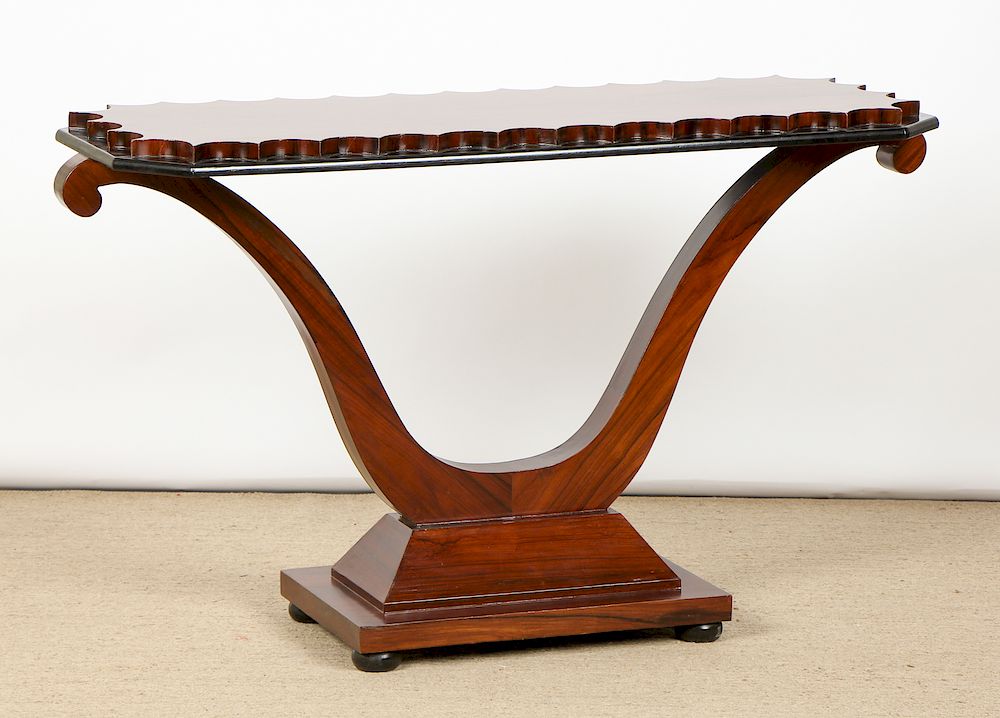 Appraisal: Modern Rosewood Sofa Table Console Modern Rosewood Sofa Table Console