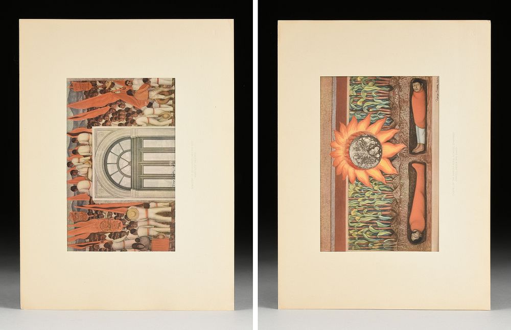 Appraisal: DIEGO RIVERA Mexican - A GROUP OF TWO PRINTS FROM