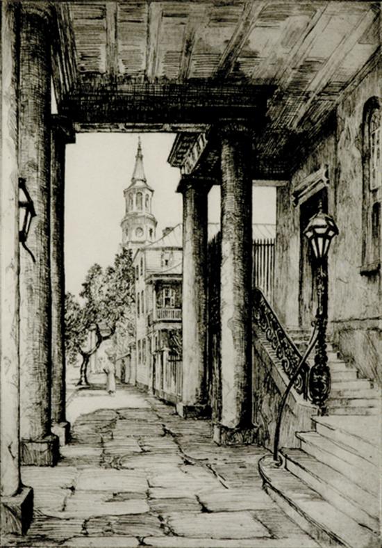 Appraisal: Elizabeth O'Neill Verner South Carolina - LOOKING UP MEETING STREET-CHARLESTON