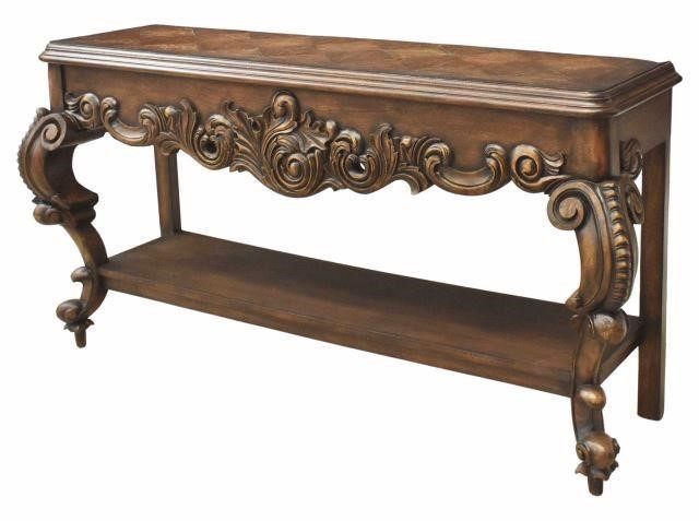 Appraisal: Baroque style console or sofa table late th c diamond