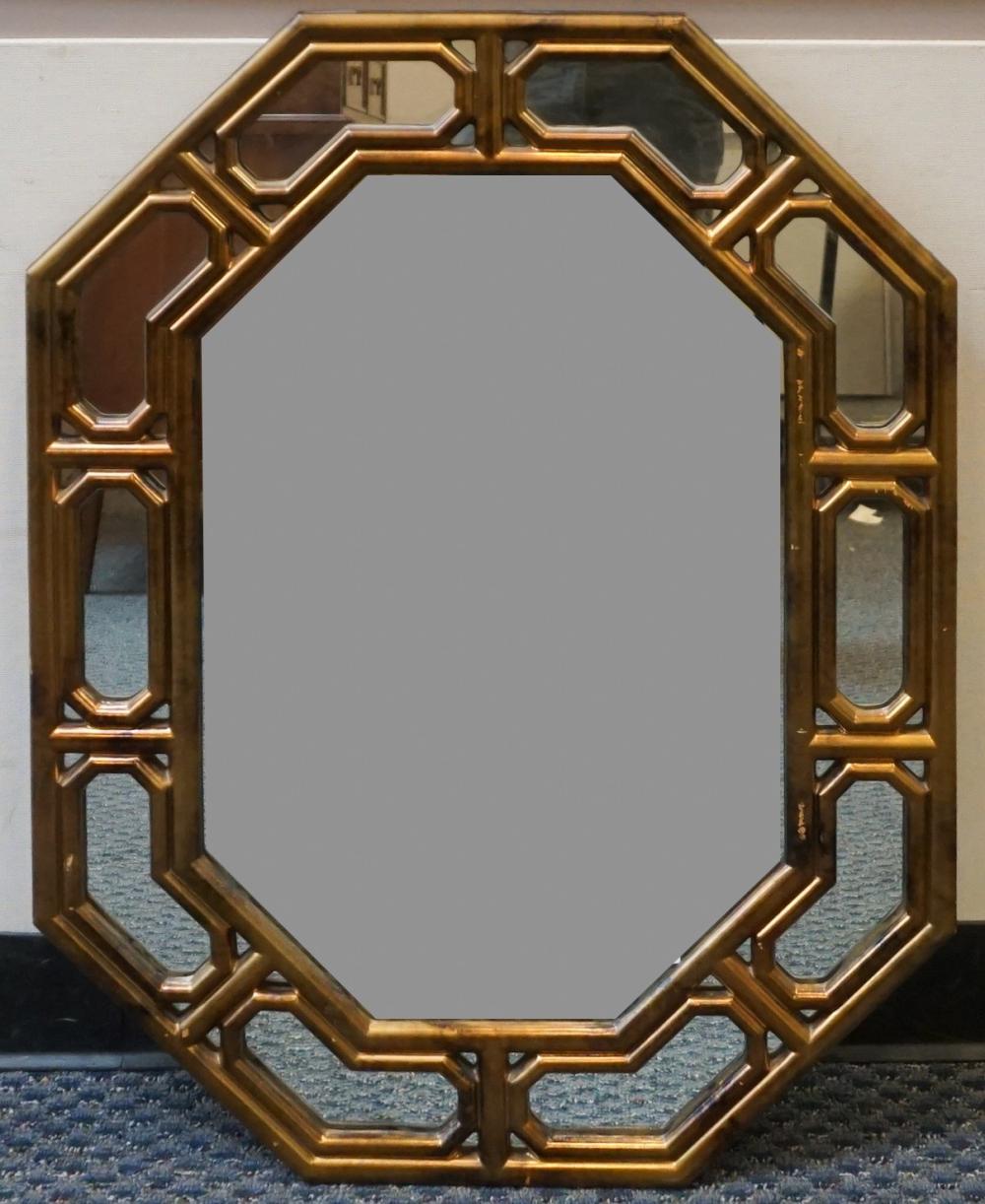 Appraisal: Gilt Painted Composite Octagonal Mirror x in x cm