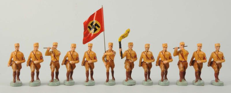 Appraisal: Lot Of SA Marching Group Lot includes flagman and torch