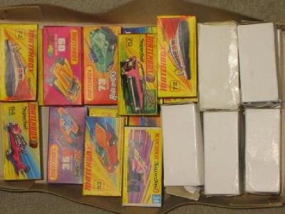 Appraisal: Fourteen Matchbox Superfast and similar models boxed E and seven