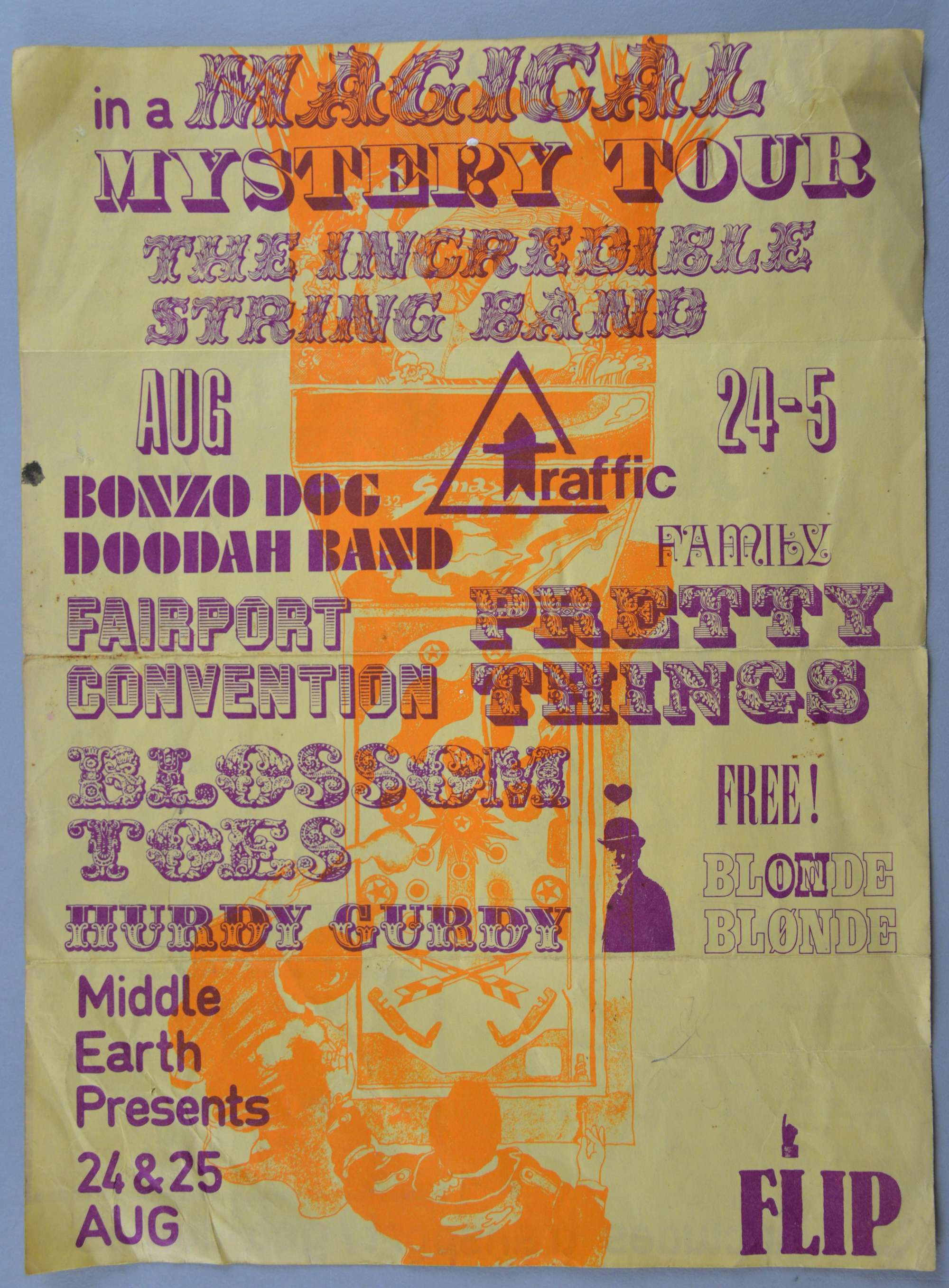 Appraisal: Middle Earth Presents Magical Mystery Tour Handbill Flyer featuring The