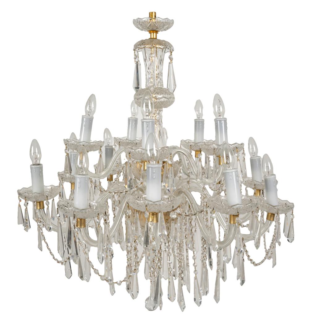 Appraisal: VENETIAN STYLE FIFTEEN-LIGHT GLASS CHANDELIERCondition with possible missing or damaged