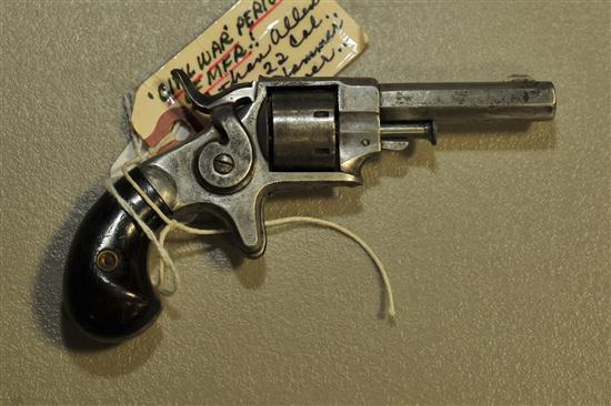 Appraisal: ETHAN ALLEN SIDE HAMMER REVOLVER caliber shot - '' octagonal