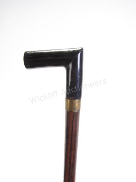 Appraisal: Unique Physicians Cane this metal and wood shafted cane has