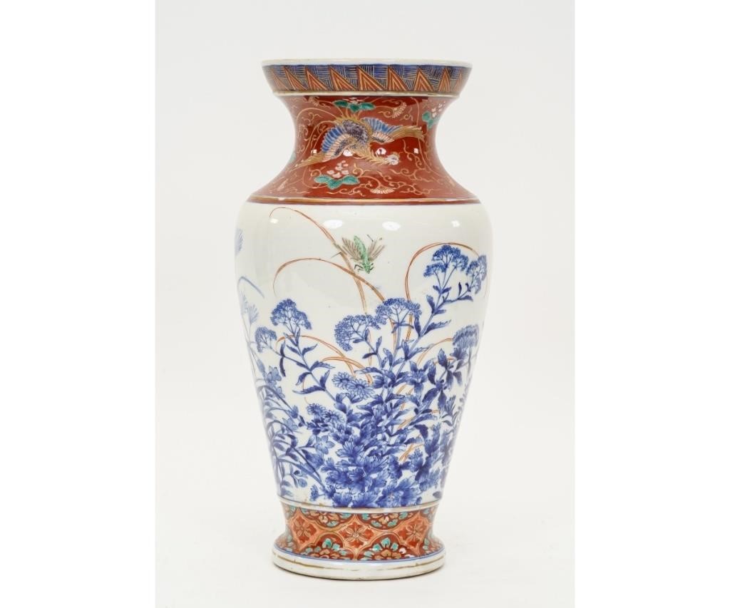 Appraisal: Large Japanese porcelain vase th c decorated with insects and