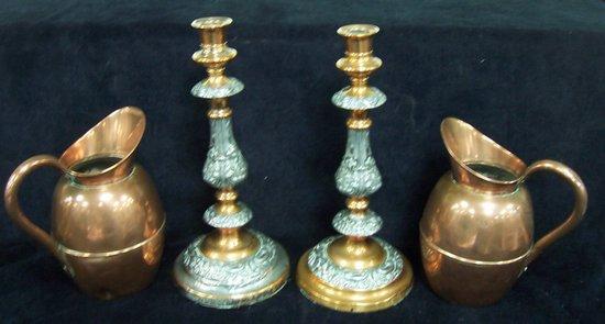 Appraisal: A pair of copper barrel shaped jugs by Beldray cm