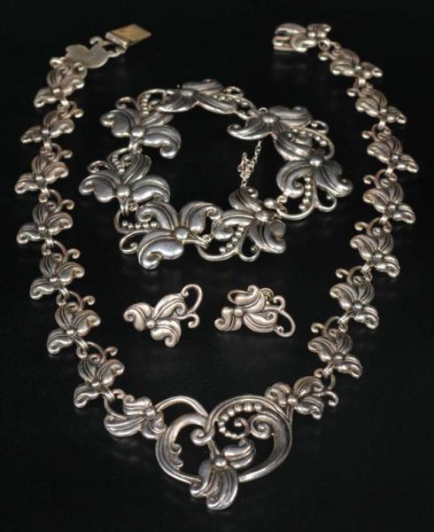 Appraisal: Lot of Antique Jewelry Mexican Silver Pieces Description Includes one