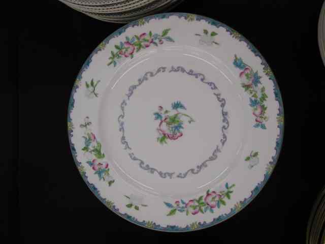 Appraisal: Minton China Dinner Plates gold encrusted border on ivory ''