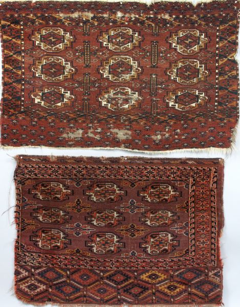 Appraisal: Lot of two Tekke Bokhara rugs ' x ' '