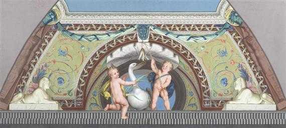 Appraisal: CUNEGO DOMENICO Verona - Rome Two designs for the ceiling