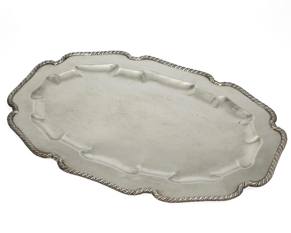 Appraisal: A William Spratling sterling silver serving tray William Spratling -