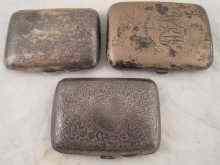 Appraisal: Three lady's silver cigarette cases wt oz