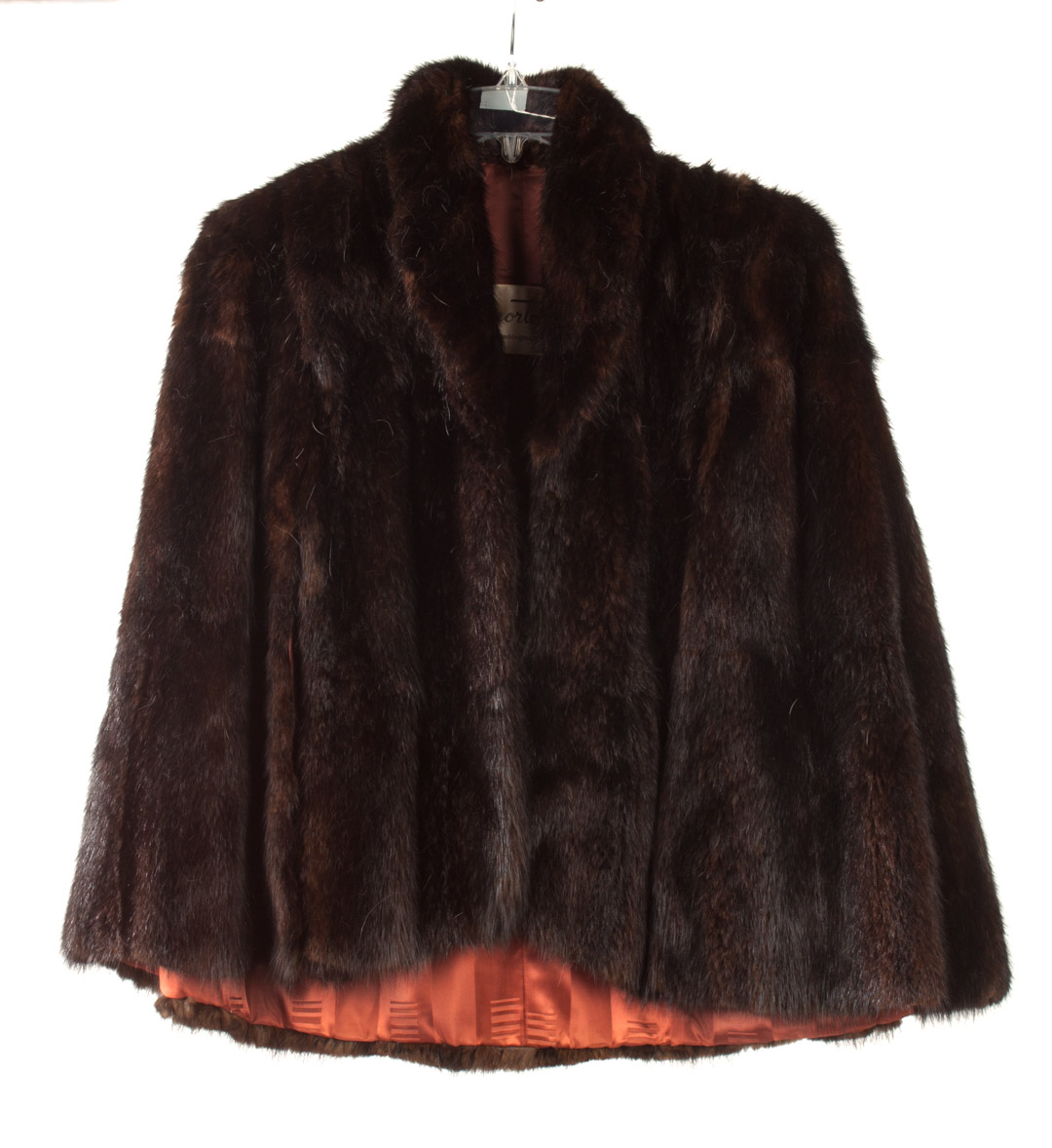 Appraisal: Ranch-raised mink cape by Morton