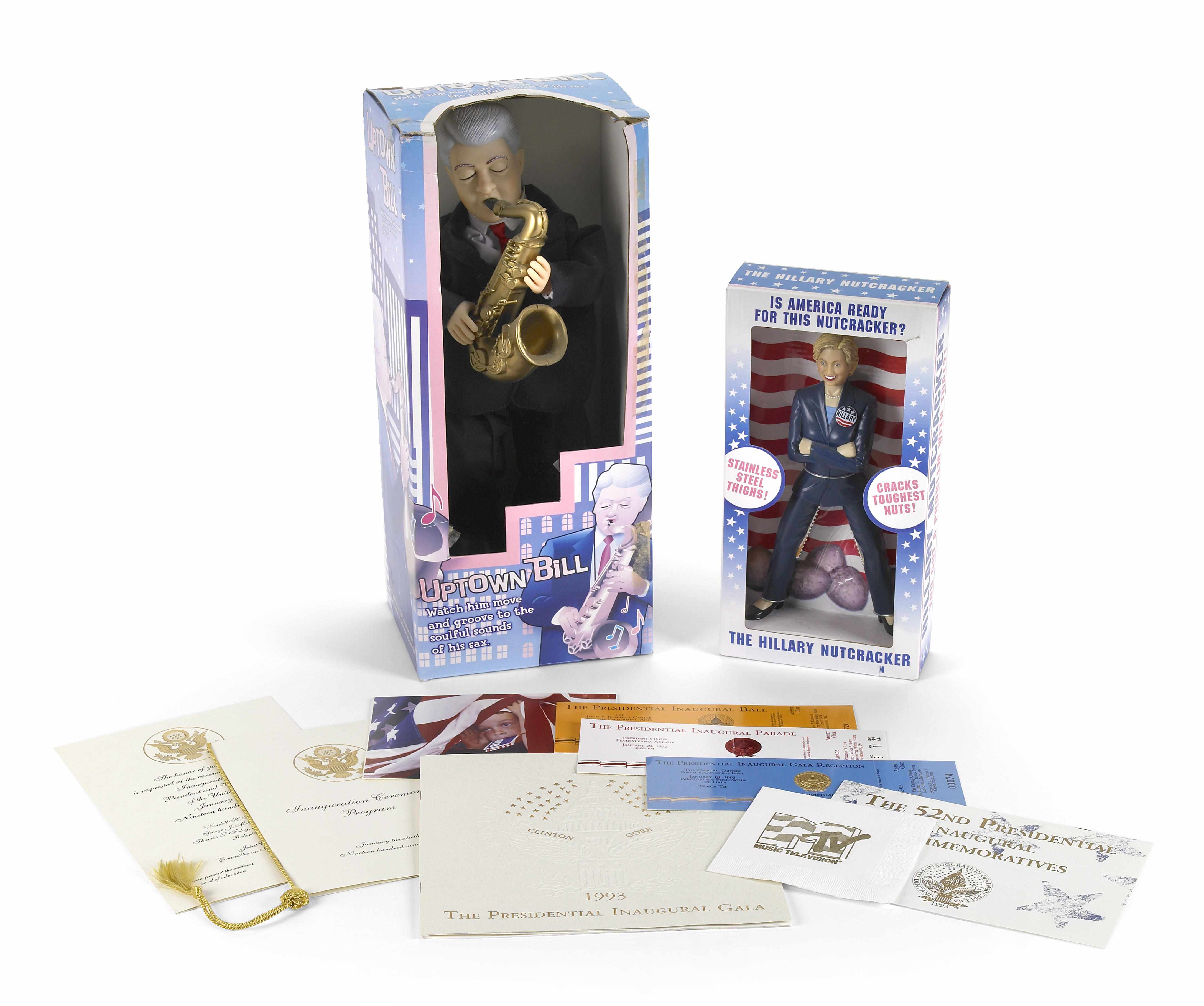 Appraisal: Bill Clinton inaugural memorabilia A group of approximately items all