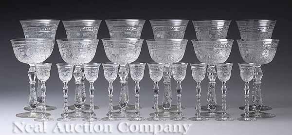 Appraisal: A Set of American Cut Glass Stemware early th c