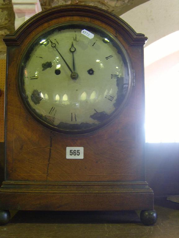 Appraisal: A Regency mahogany bracket clock in case with string inlaid