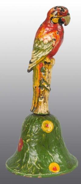 Appraisal: Parrot on Bell Description Parrot is cast iron and bell