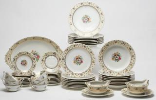 Appraisal: Limoges Raynaud Carousel Partial Dinner Service Comprising ten saucers nine