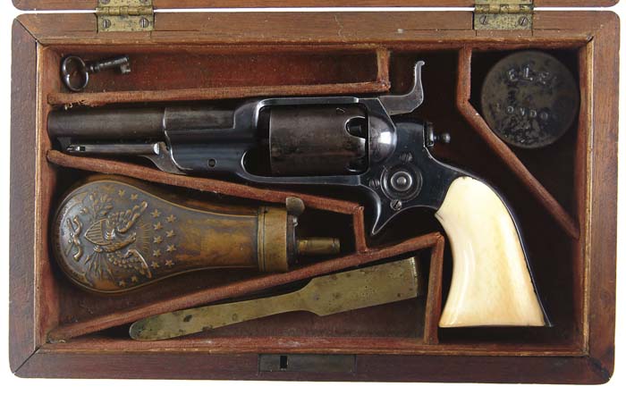 Appraisal: CASED COLT MODEL NO ROOT SIDE HAMMER PERCUSSION REVOLVER Cal