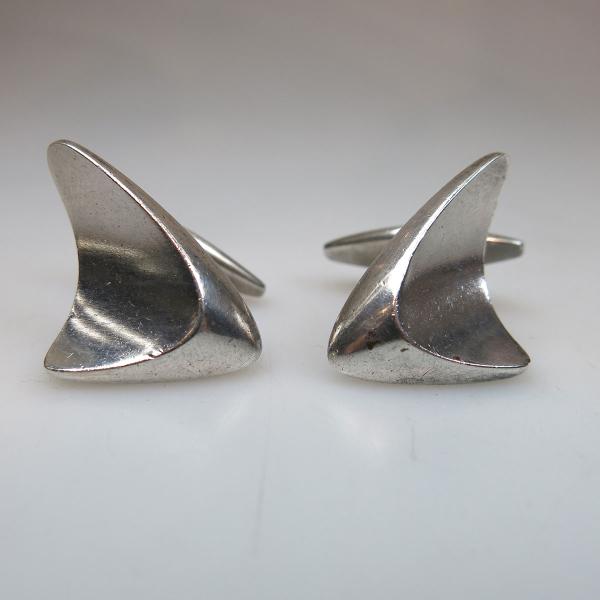 Appraisal: Pair Of Georg Jensen Danish Sterling Silver Cufflinks post designer