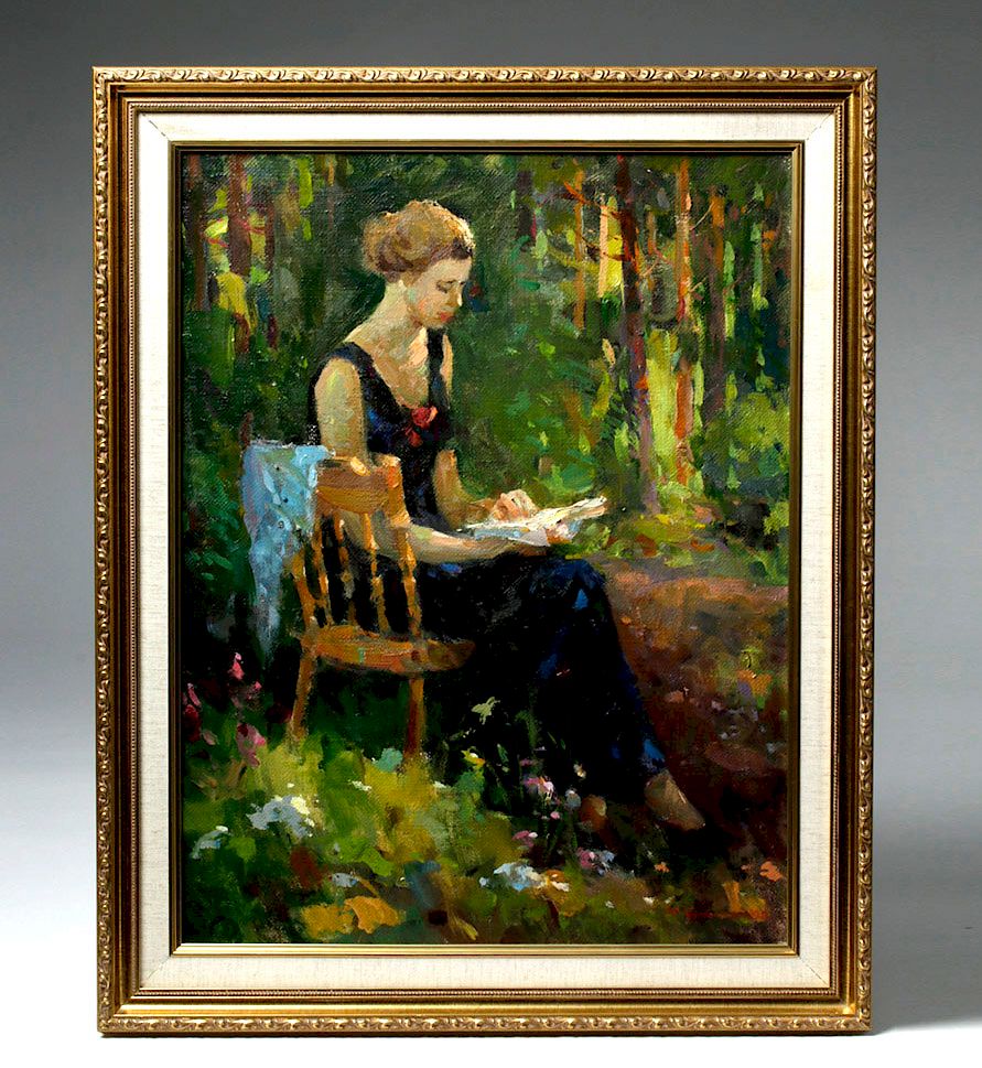 Appraisal: Framed th C Impressionist Painting by Ivan Bukakin Originally Listed