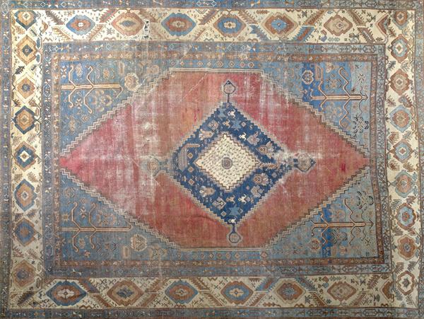 Appraisal: PERSIAN BAKSHAISH Room-size rug Some wear and losses x