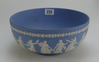 Appraisal: Large footed Wedgwood Jasperware fruit bowl in the Dancing hours