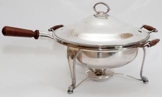 Appraisal: COOPER BROS ELECTROPLATE SILVER CHAFING DISH COOPER BROS ELECTROPLATE SILVER