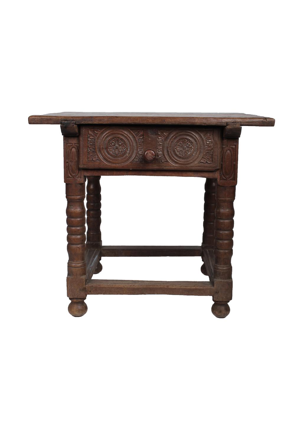 Appraisal: ANTIQUE WALNUT SIDE TABLEProvenance The Estate of Lee Phillip Bell