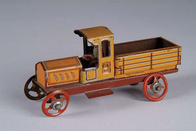 Appraisal: DELIVERY TRUCK PENNY TOY Germany Open cab stake body truck