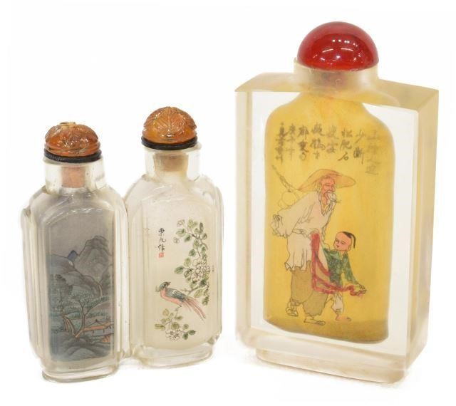 Appraisal: lot of Chinese glass snuff bottles including double snuff bottle