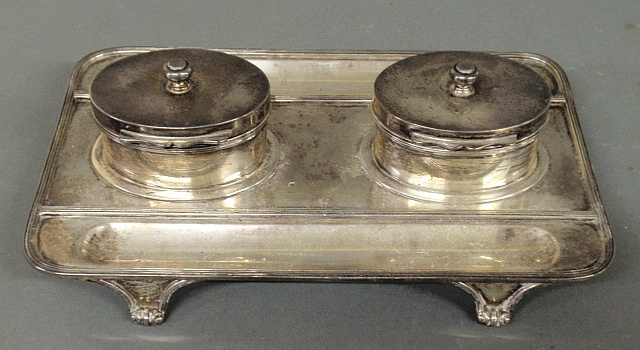 Appraisal: - English silver inkstand by Chrichton Bros New York London