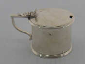 Appraisal: A George IV silver plain drum mustard pot by Robert